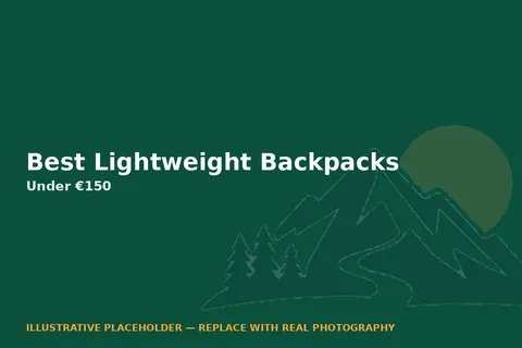 Illustrative placeholder graphic for the best lightweight hiking backpacks under 150 euros guide