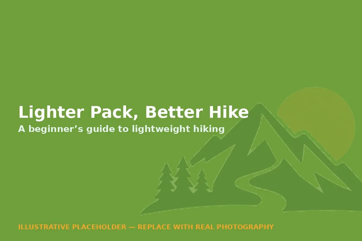 Illustrative placeholder graphic for the Lighter Pack, Better Hike guide